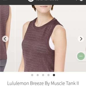 Lululemon   Breeze By Muscle Tank II Squad Perforated